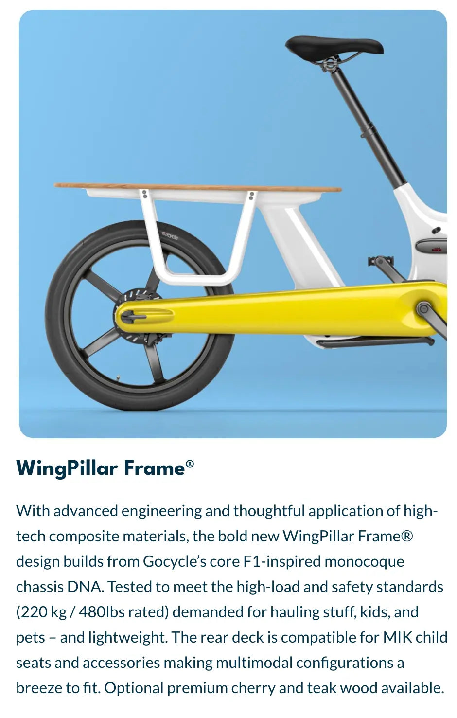 GOCYCLE CX+ FOLDING ECARGO BIKE GoCycle