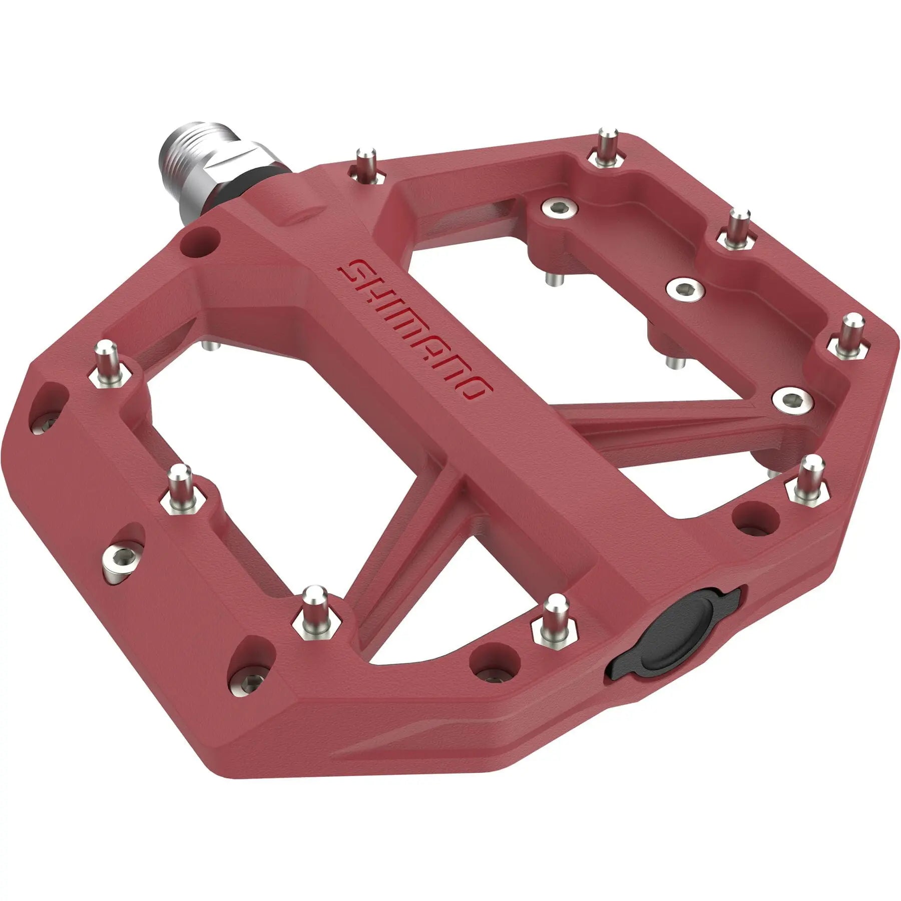 PD-GR400 flat pedals, resin with pins, red Shimano