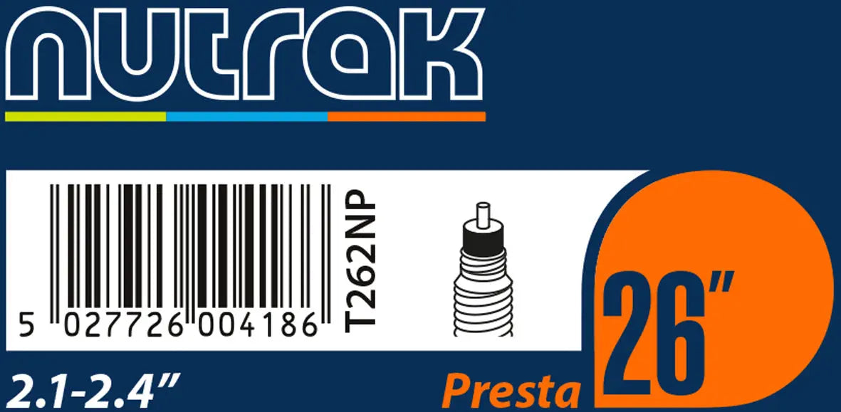 Nutrak 26 x 2.1 - 2.4 inch Presta inner tube Nutrak