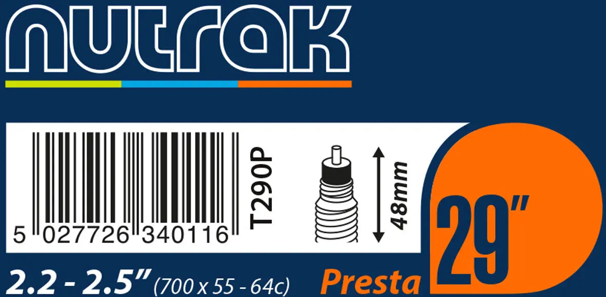 Nutrak 29 X 2.2 - 2.5 inch Presta inner tube Nutrak