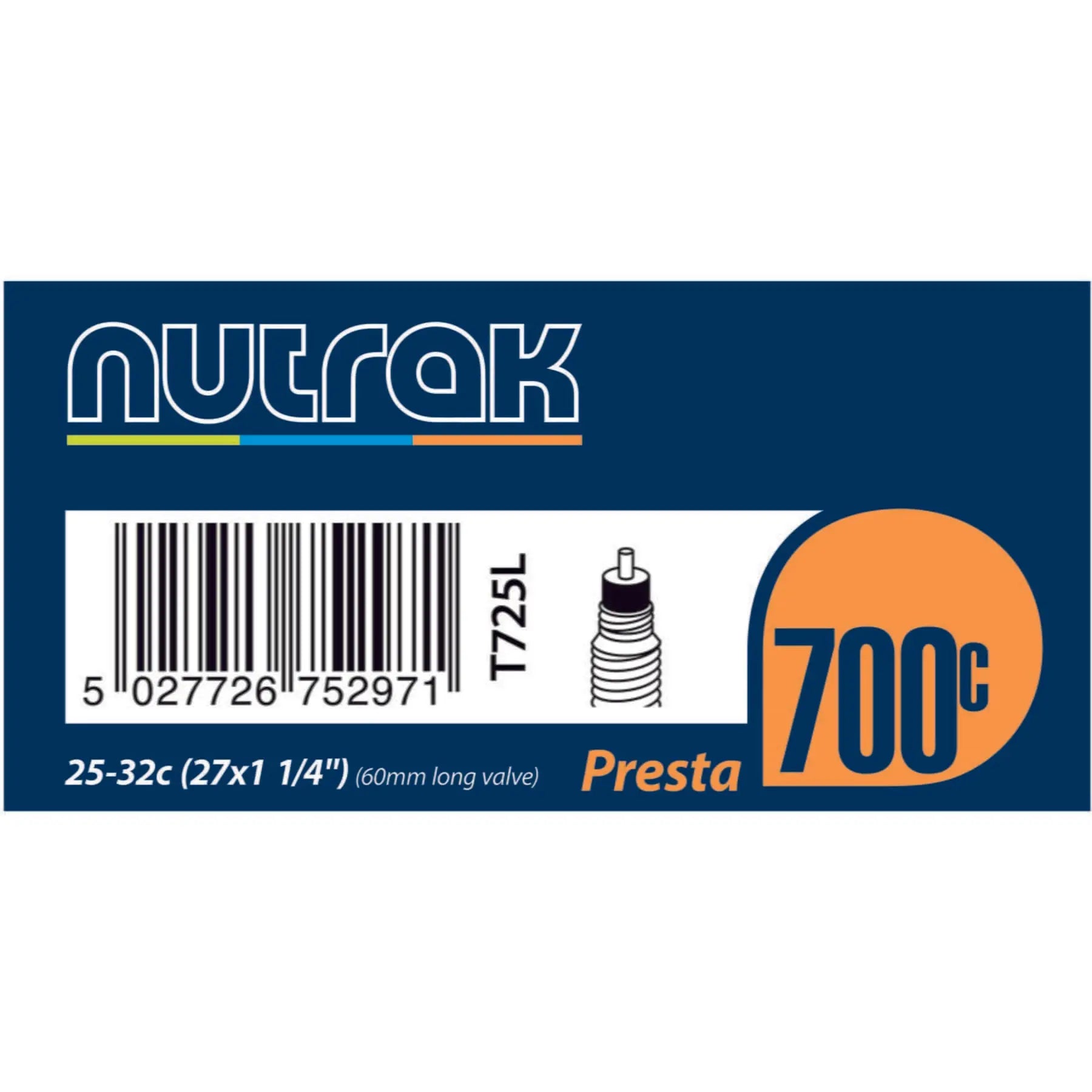 Nutrak 700 x 25 - 32C Presta 60 mm long valve Nutrak