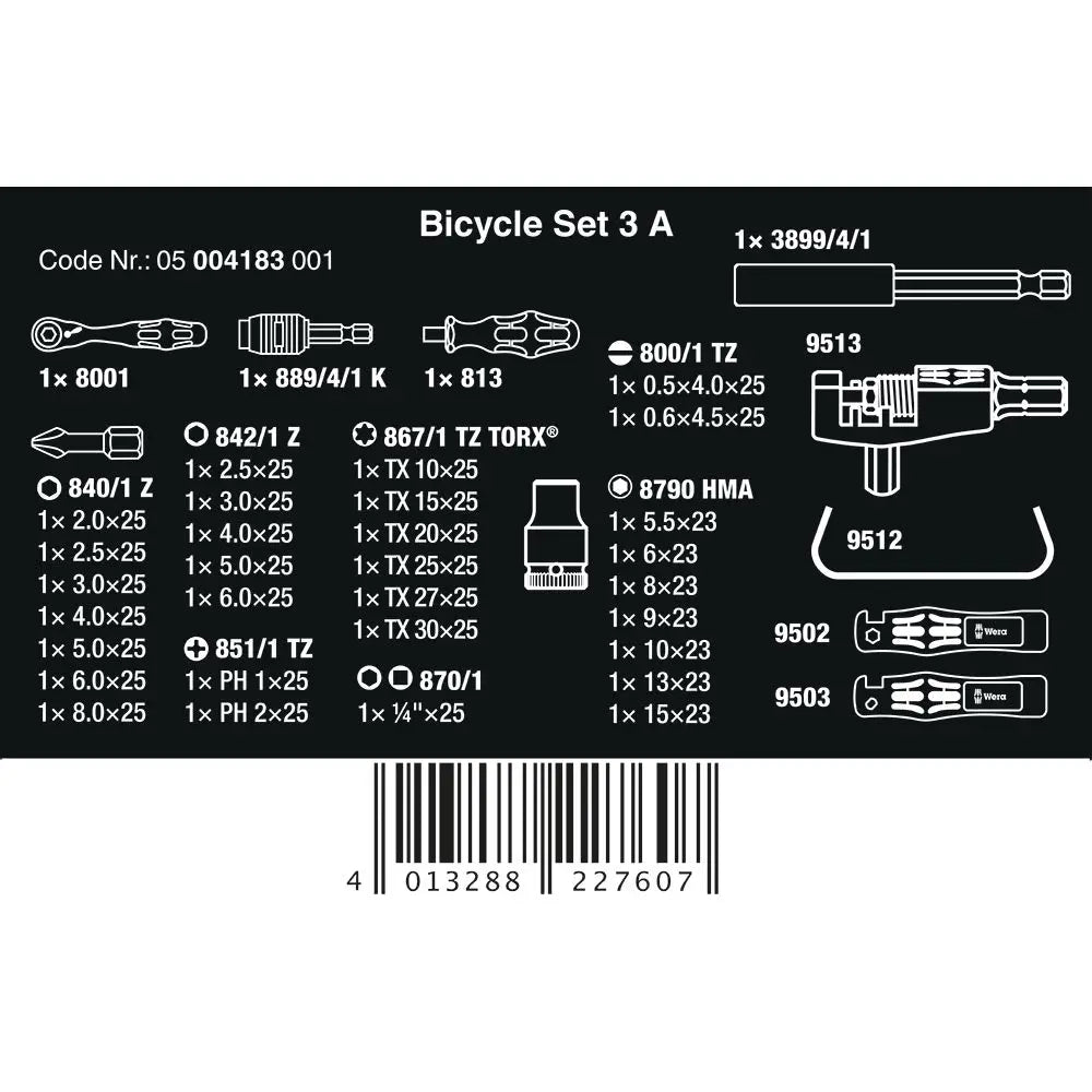 Wera Tools Bicycle Set 3 A, Tool Check Plus With Pouch 40pc Wera Tools