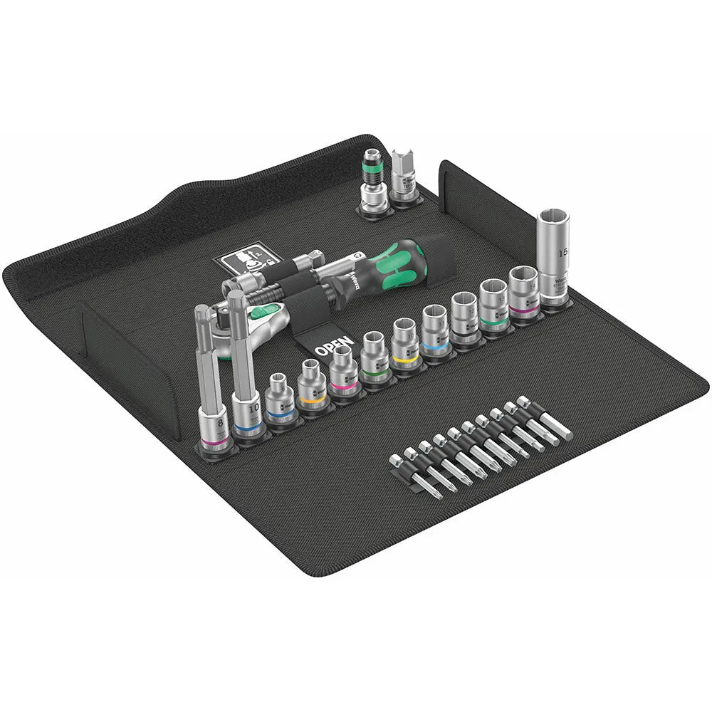 Wera Tools Bicycle Set 7 Zyklop 3/8" Ratchet and Socket Set 27pcs Wera Tools
