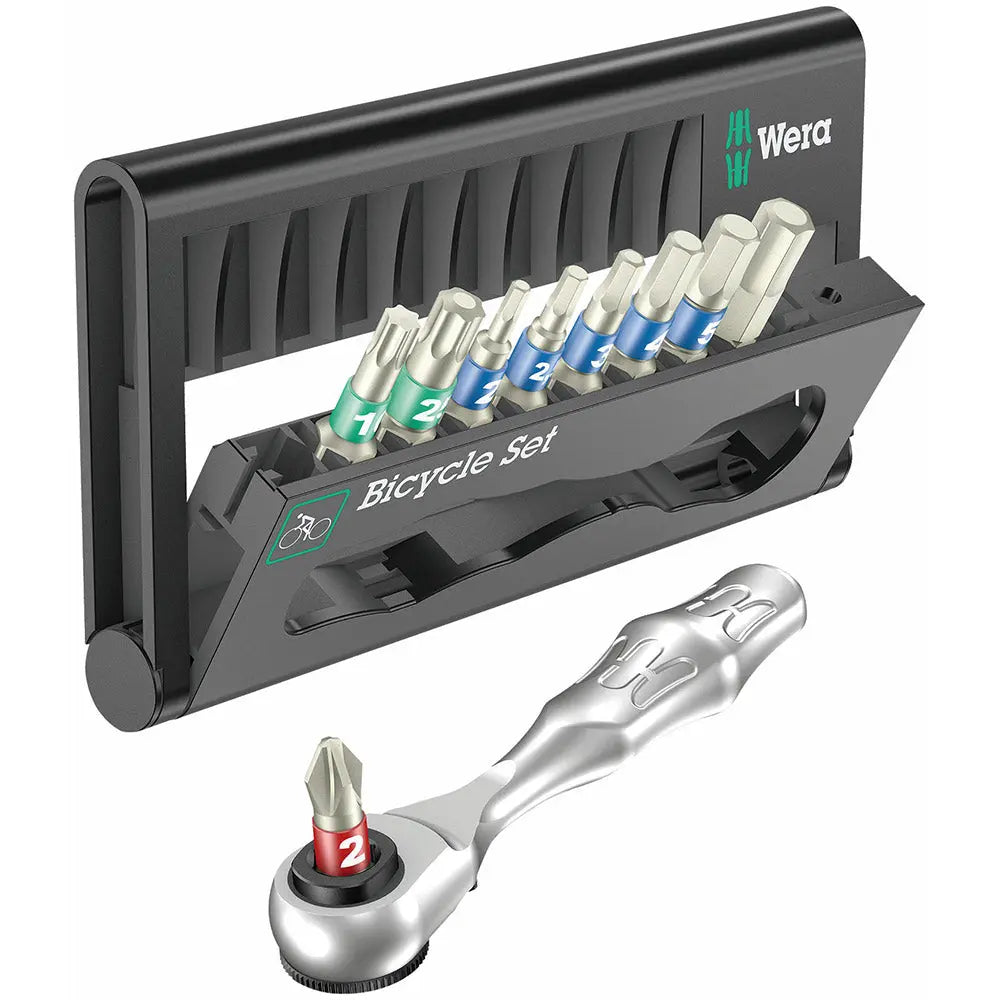 Wera Tools Bicycle Set 9 Zyklop Ratchet Screwdriver Mini Case Set 10pcs Wera Tools