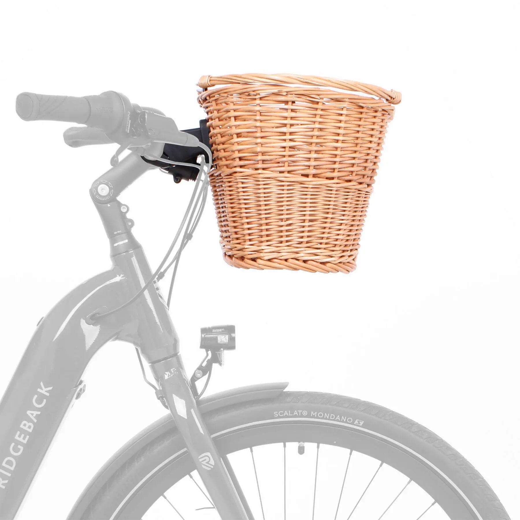 M-Part Borough Oval Wicker Basket And Quick Release Bracket M-part