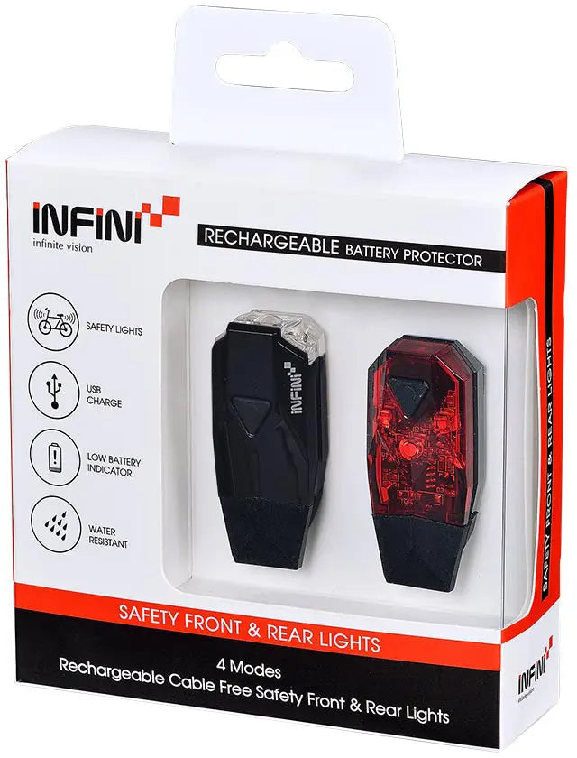 Mini-Lava twin pack micro USB front and rear lights