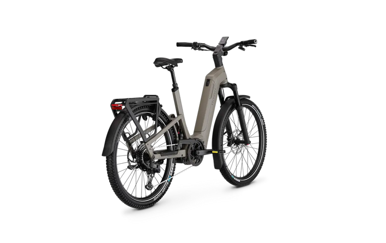 Kalkhoff Entice 7+ Advance Moonstone Grey low-step – rear three-quarter view