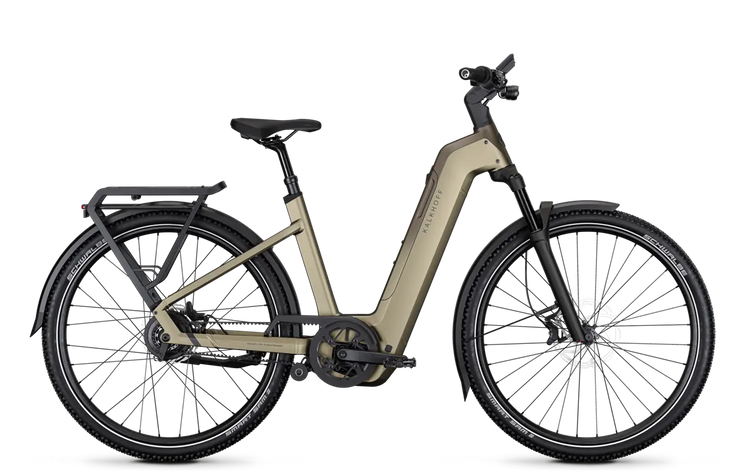 Kalkhoff Entice 5+ Advance Belt low-step electric bike in Umber Brown Matt – side view