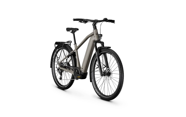 2027 Kalkhoff Entice 3 Advance Crossbar Moonstone Grey Matt front three-quarter view
