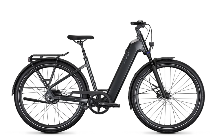 Kalkhoff Image 1 Move low-step electric bike in Diamond Black Glossy – side view