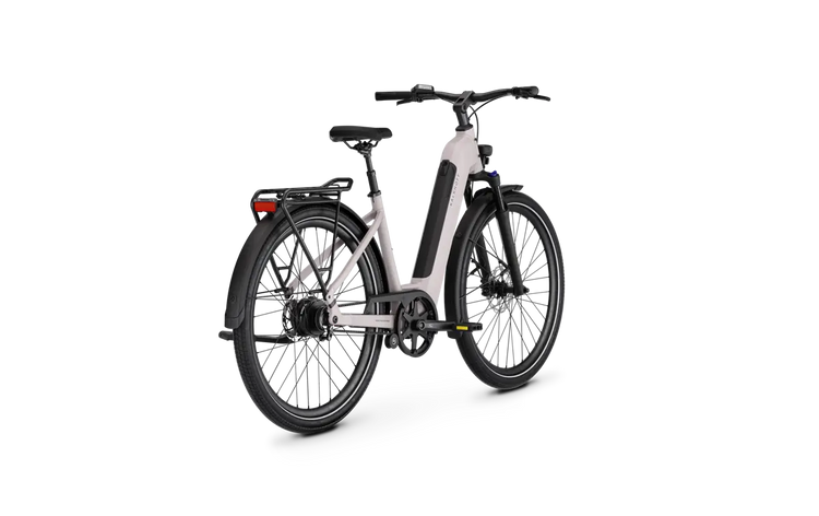 Kalkhoff Image 1 Move low-step electric bike in Fjordgrey Matt – rear three-quarter view