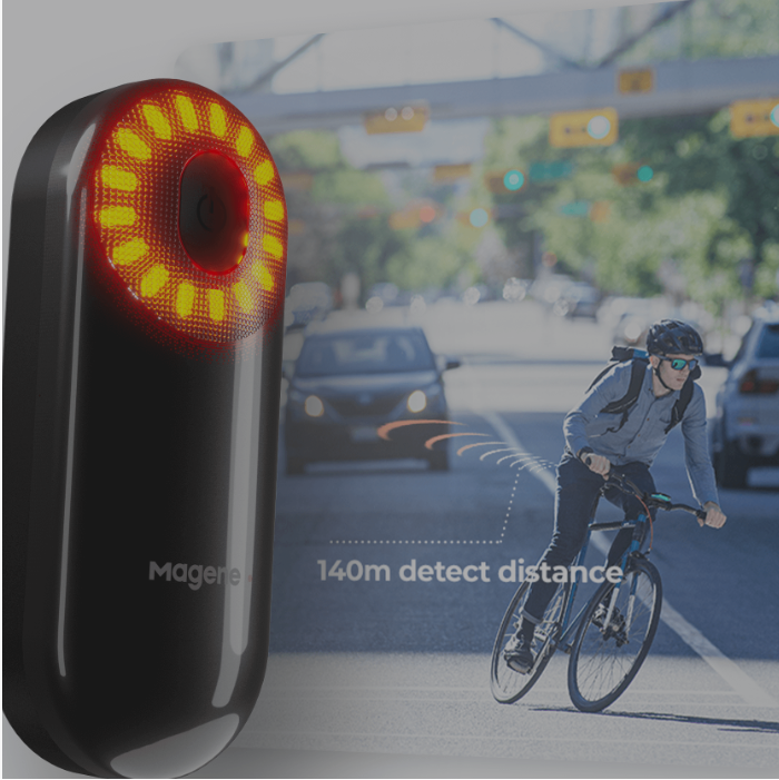 Magene L508 Smart Rear Traffic Radar Tail Light with Smartphone Alerts