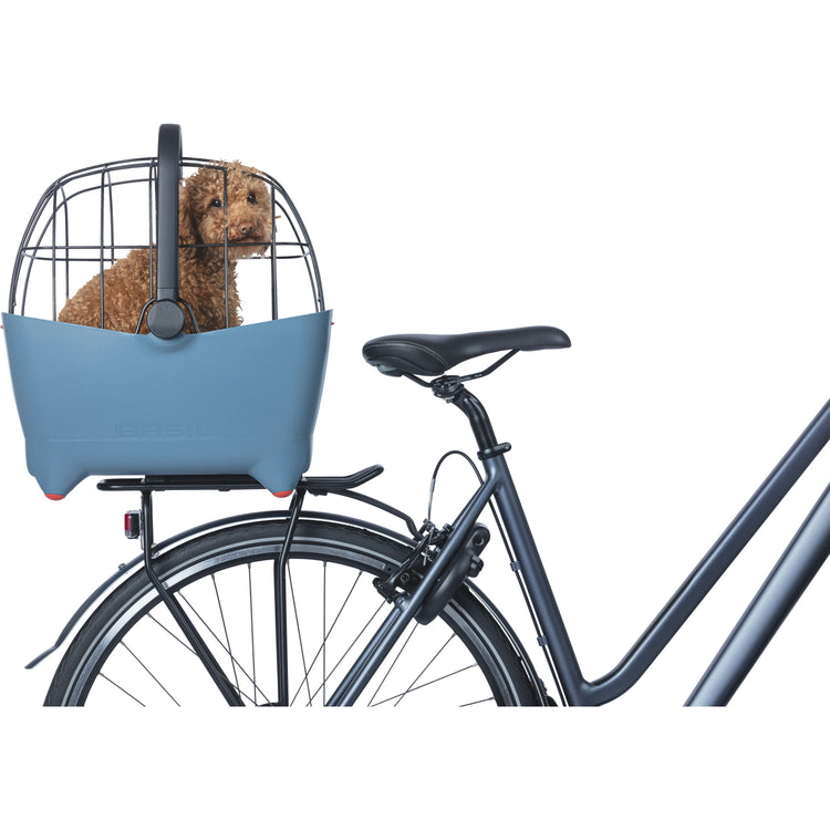 Basil Buddy Dog Bicycle Basket MIK faded denim