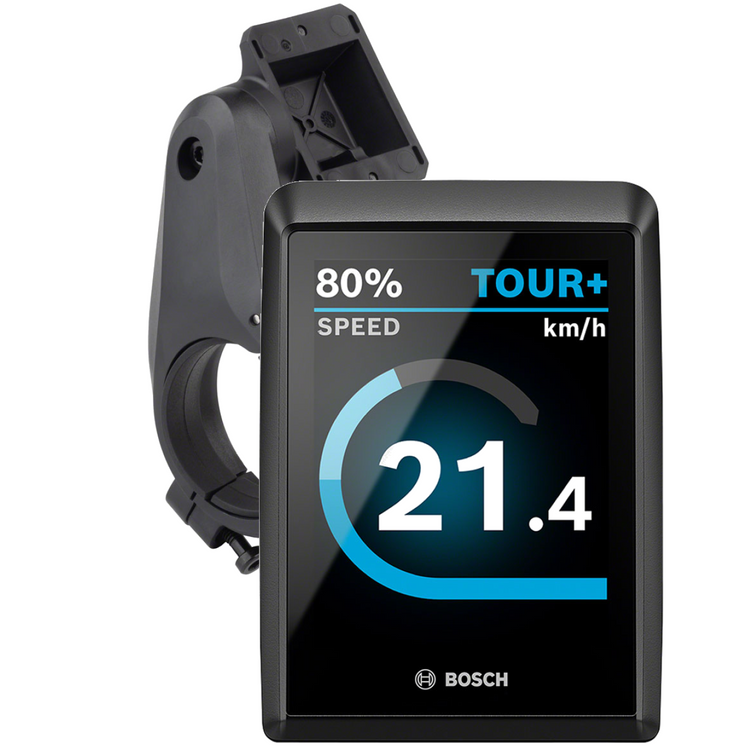 Bosch Kiox 500 colour display fitted to its one-arm handlebar mount