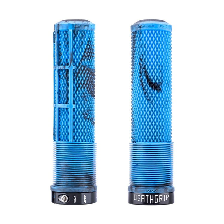 DMR DeathGrip2 Flangeless thick grips in Blue Marble