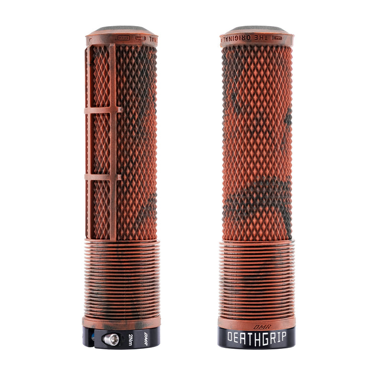 DMR DeathGrip2 Flangeless thick grips in Brown Marble