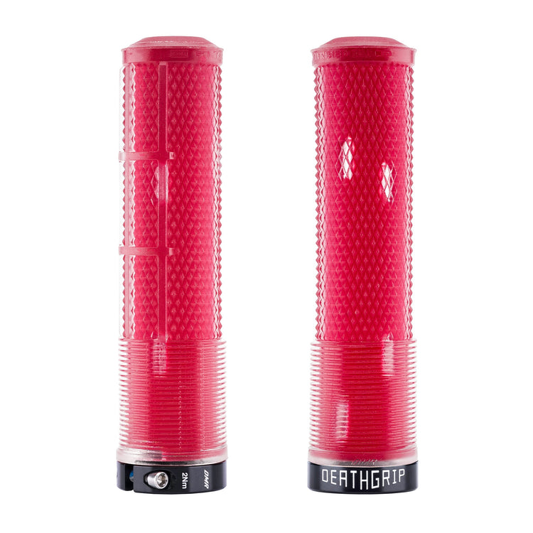 DMR DeathGrip2 Flangeless thick grips in Red Transparent