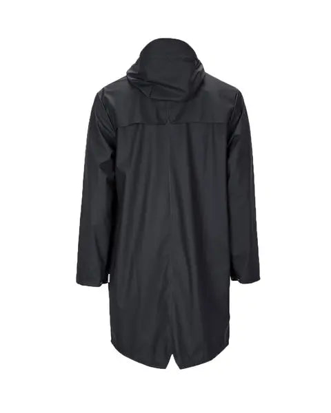 Rains Long Jacket Raincoat - Black Unisex Rains
