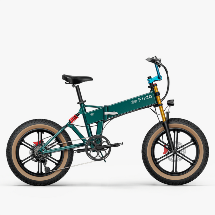 Fiido M1 Pro fat tyre folding electric bike side view