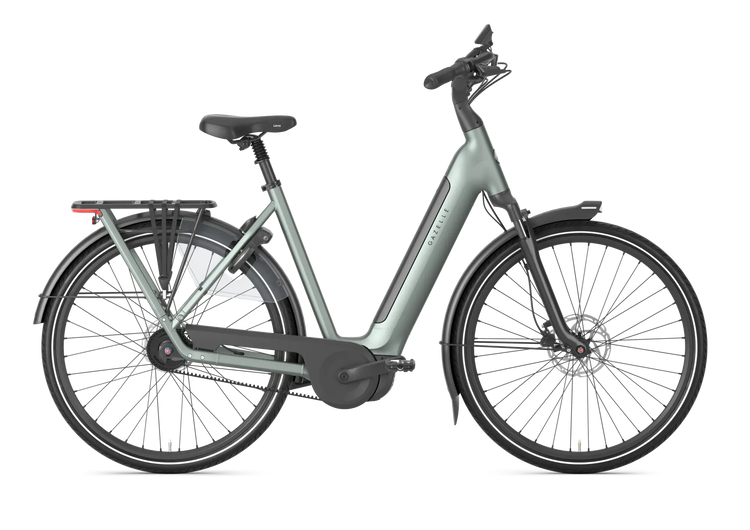 Gazelle Grenoble C5+ First Edition low-step electric bike in Twilight Green Matte