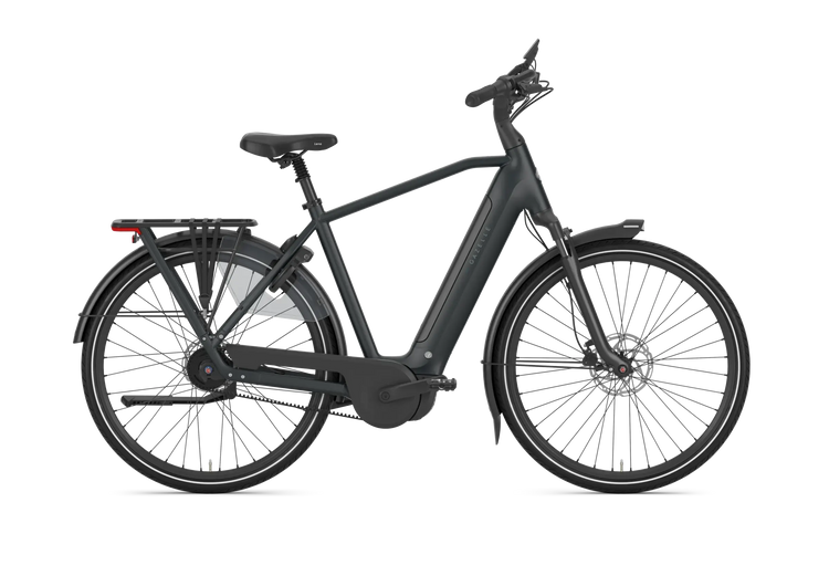 Gazelle Grenoble C5+ high-step electric bike in Teal Grey Matte