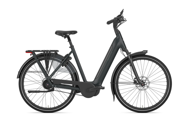 Gazelle Grenoble C5+ low-step electric bike in Teal Grey Matte