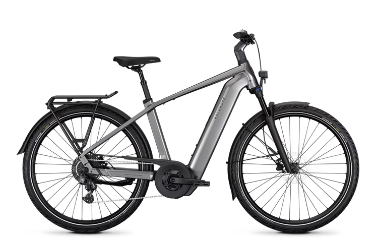 Kalkhoff Endeavour 5 Auto 2027 crossbar electric bike in Jetgrey Glossy – side view