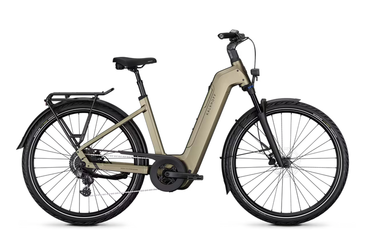 Kalkhoff Endeavour 5 Auto 2027 low-step electric bike in Umber Brown Matt – side view