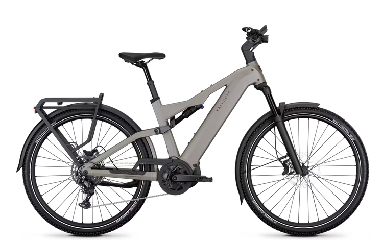 Kalkhoff Entice 7+ Move 2027 crossbar electric bike in Moonstone Grey Matt – side view