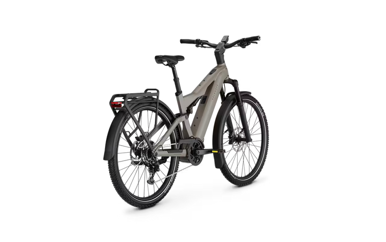 Kalkhoff Entice 7+ Move 2027 crossbar electric bike in Moonstone Grey Matt – three-quarter view