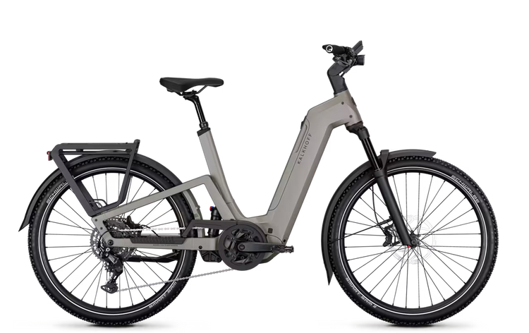 Kalkhoff Entice 7+ Move 2027 low-step electric bike in Moonstone Grey Matt – side view