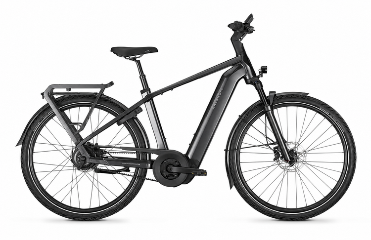 Kalkhoff IMAGE 5+ ADVANCE 2027 crossbar electric bike in Diamondblack Glossy – side view