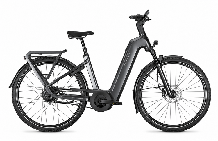 Kalkhoff IMAGE 5+ ADVANCE 2027 low-step electric bike in Diamondblack Glossy – side view