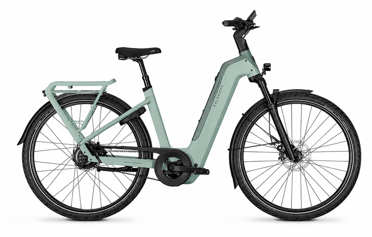 Kalkhoff IMAGE 5+ ADVANCE 2027 low-step electric bike in Sagegreen Matt – side view