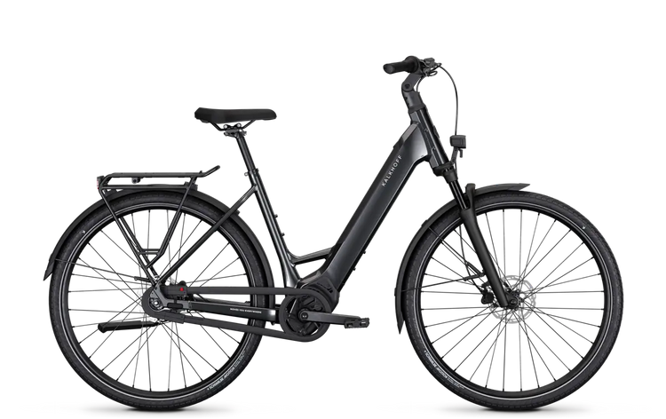 Kalkhoff Image L Season low-step electric bike in Diamond Black Glossy – side view