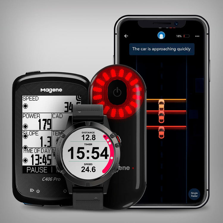 Magene L508 Smart Rear Traffic Radar Tail Light with Smartphone Alerts