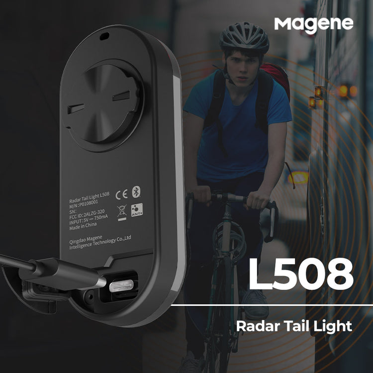 Magene L508 Smart Rear Traffic Radar Tail Light with Smartphone Alerts