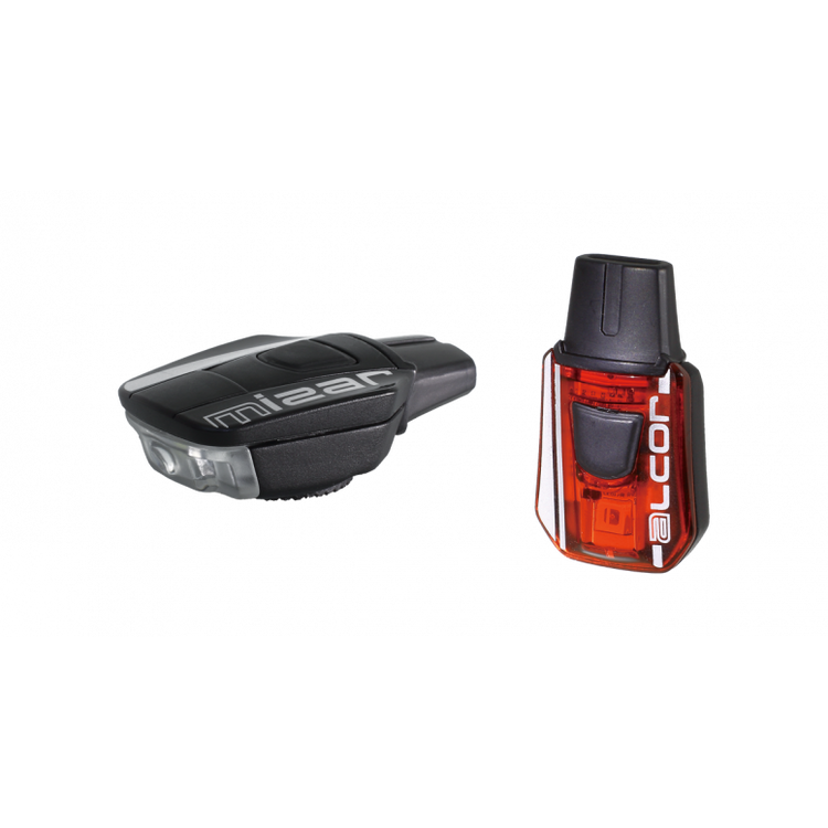 Moon Mizar 40lm and Alcor 15lm front and rear light set in black