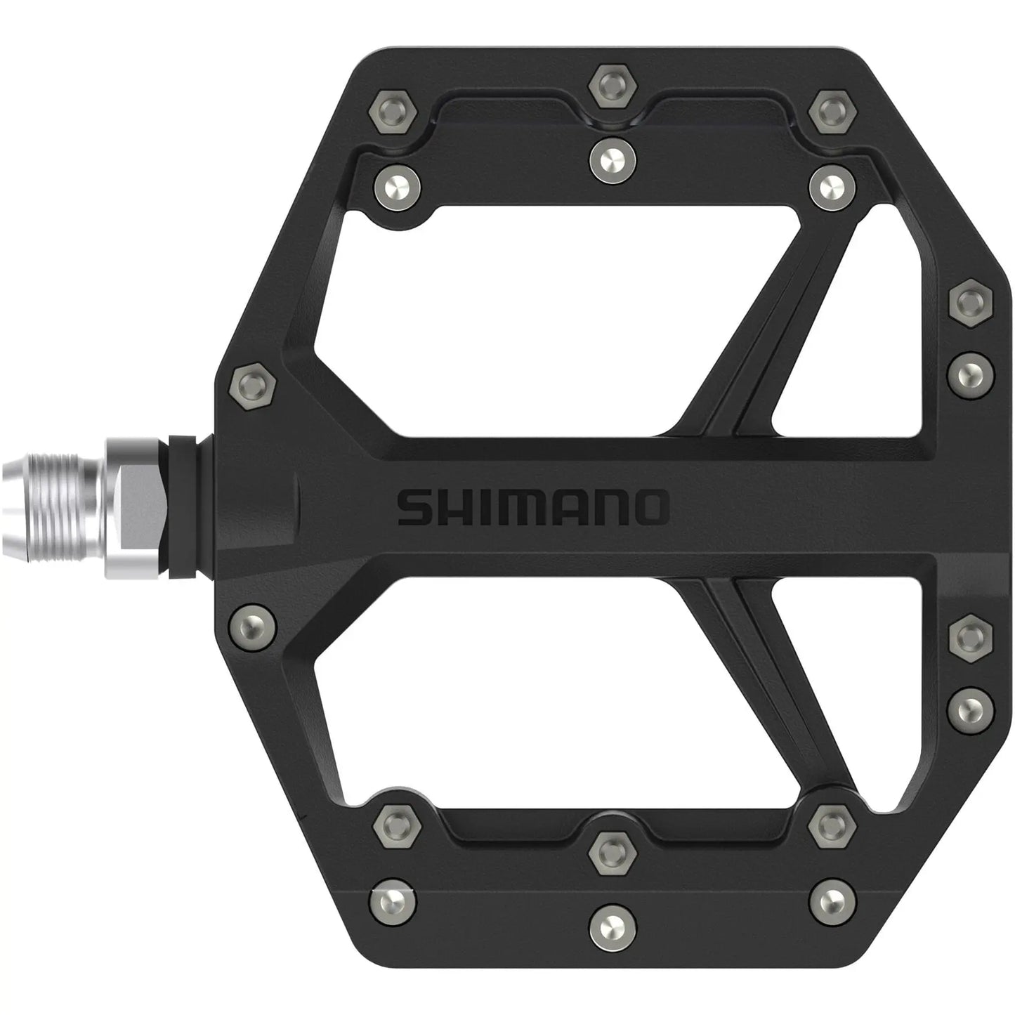 PD-GR400 flat pedals, resin with pins, black Shimano