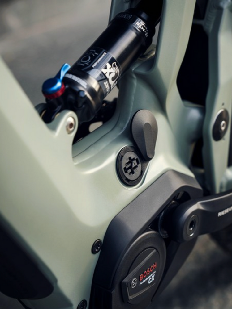 Riese & Müller Delite4 GT Touring Control Technology rear suspension and Bosch motor detail