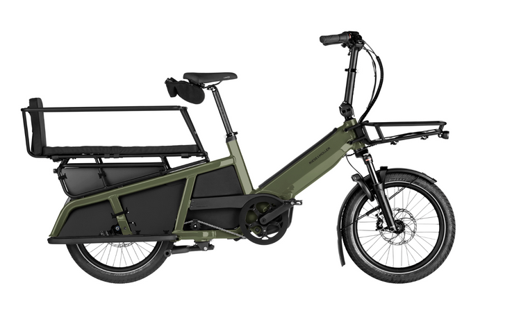 Riese & Müller Multitinker2 Family 2027 electric cargo bike in Olive and Black
