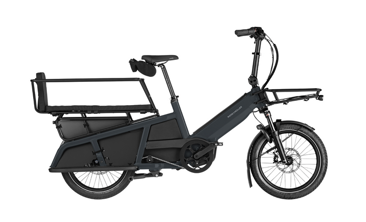 Riese & Müller Multitinker2 Family 2027 electric cargo bike in Utility Grey and Black