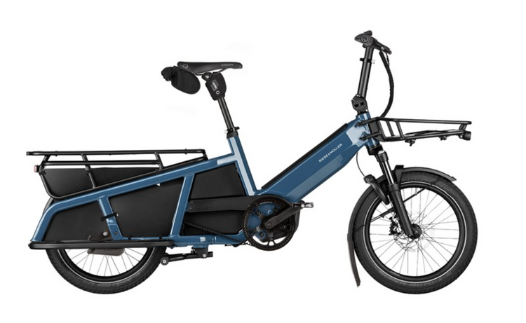 Riese & Müller Multitinker2 in Petrol and Black configured for cargo carrying