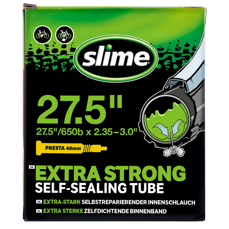 Slime self-sealing bicycle inner tube 27.5 inch x 2.35-3.0 inch Presta, SKU 30099
