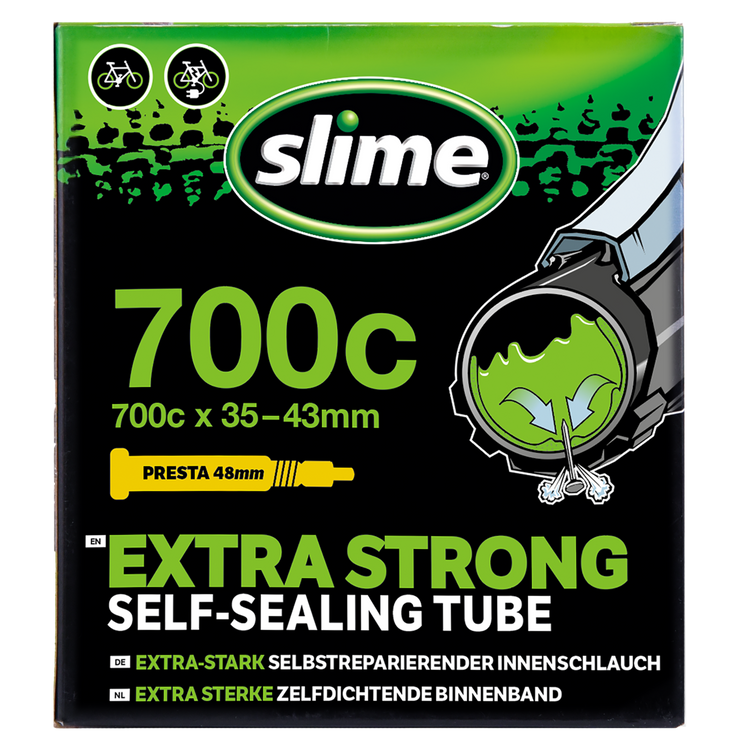 Slime self-sealing bicycle inner tube 700c x 35-43 mm Presta, SKU 30102