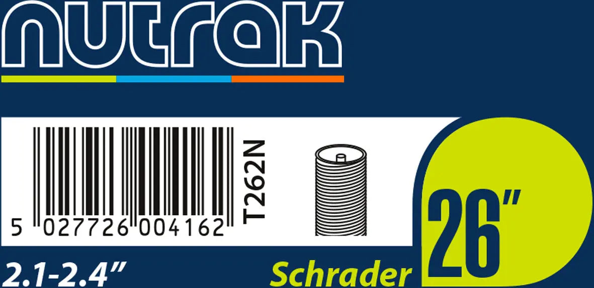 Nutrak 26 x 2.1 - 2.4 inch Schrader inner tube Nutrak