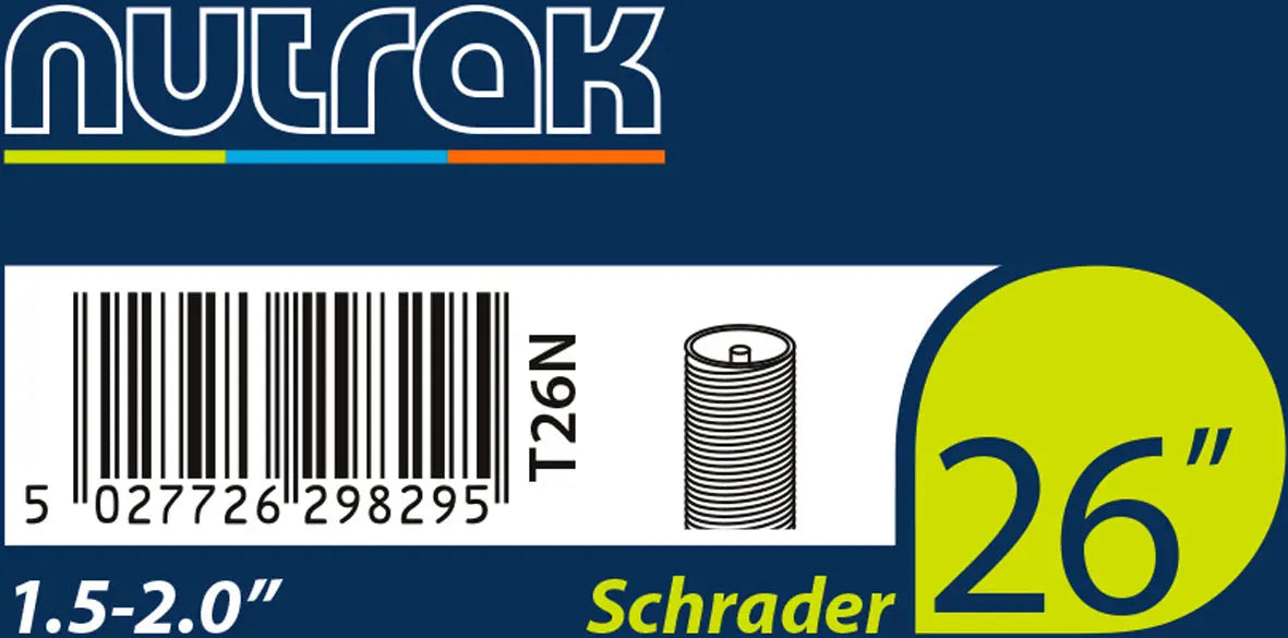 Nutrak 26 x 1.5 - 2.0 inch Schrader inner tube Nutrak