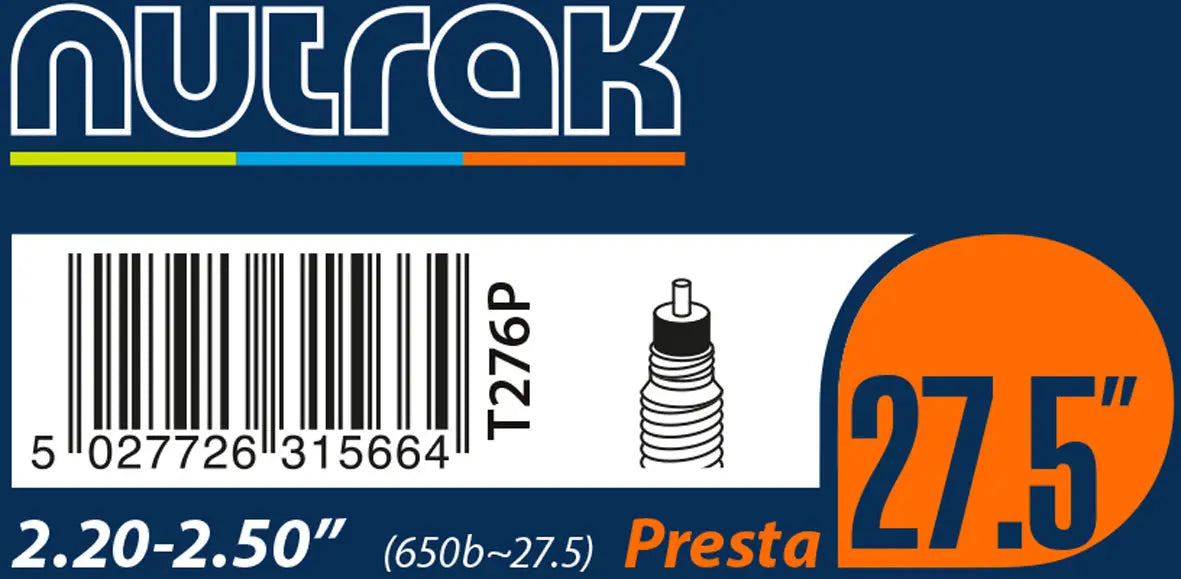 Nutrak 27.5" or 650B x 2.2 - 2.5 Presta inner tube Nutrak