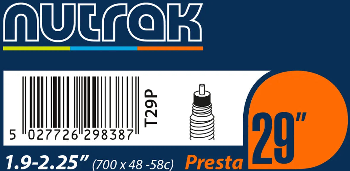 Nutrak 29 X 1.9 - 2.2 inch Presta inner tube Nutrak