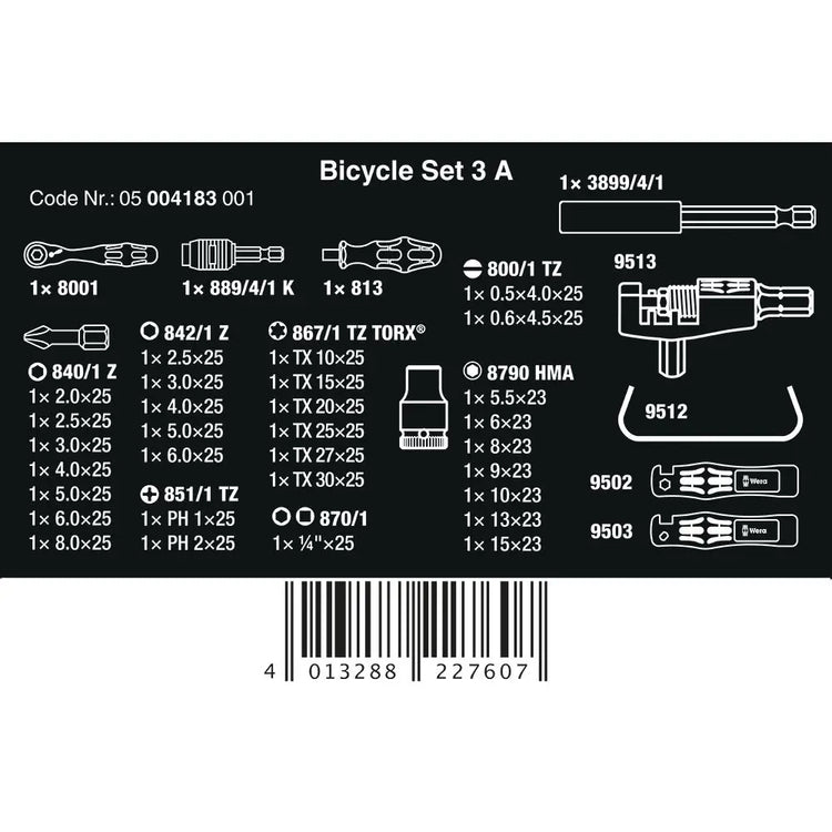 Wera Tools Bicycle Set 3 A, Tool Check Plus With Pouch 40pc Wera Tools